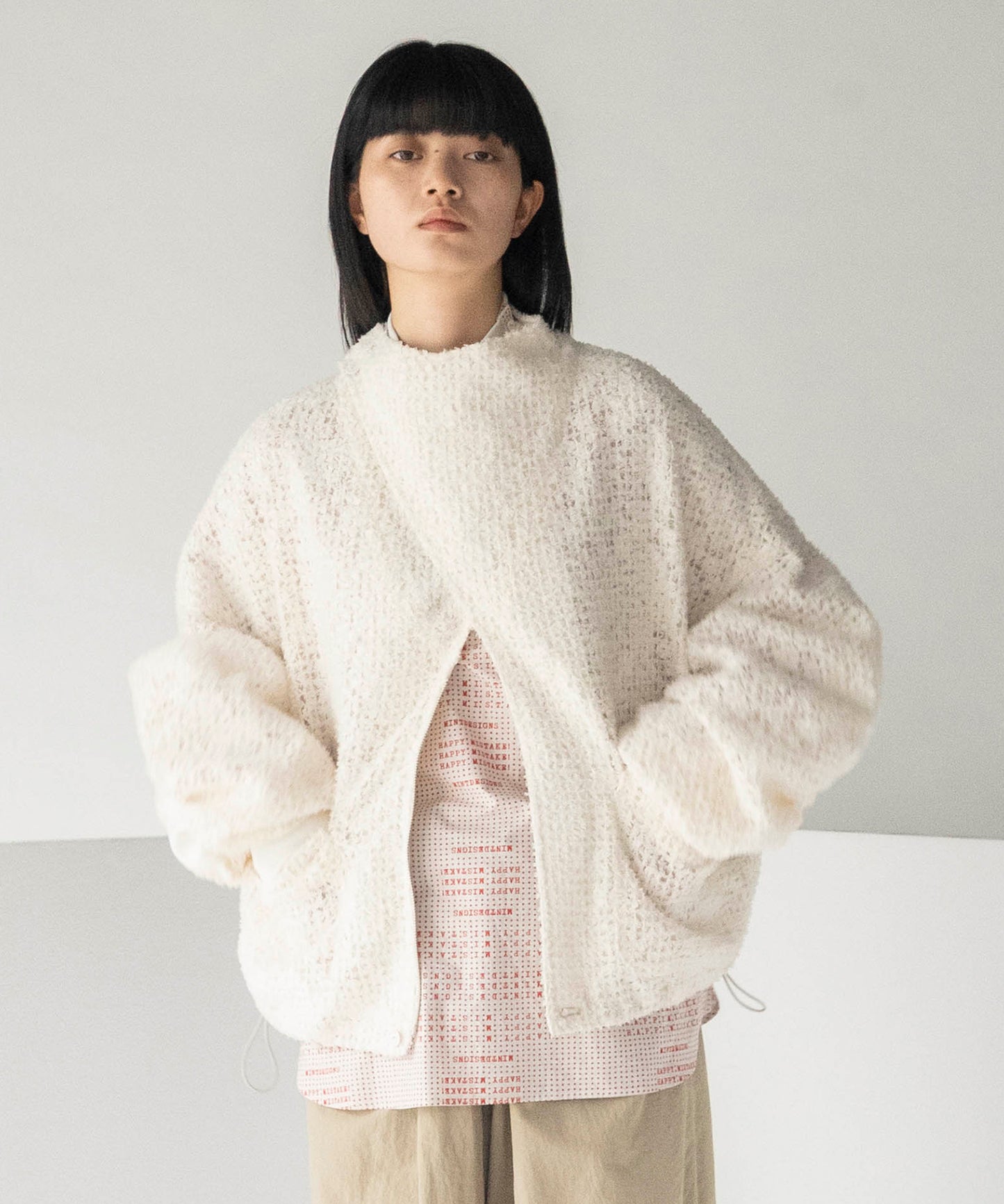 FEATHER LACE BLOUSON