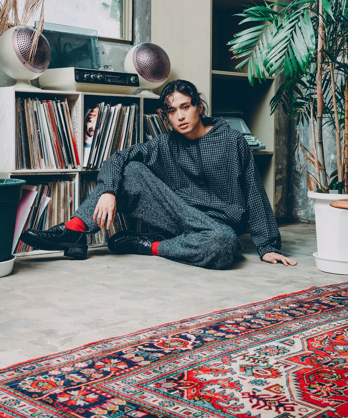 CHECK PULLOVER PARKA