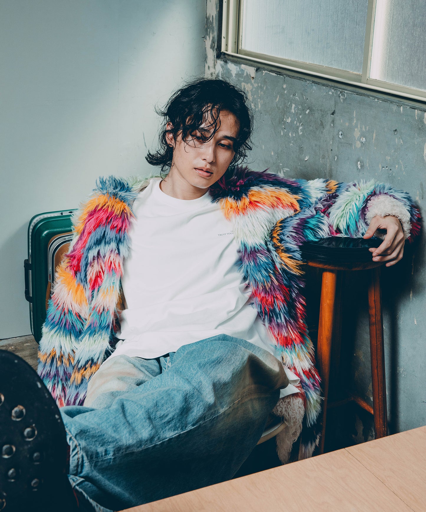MULTI BORDER KNIT CARDIGAN