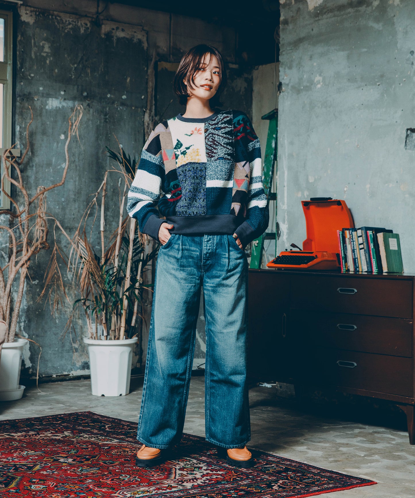SWITCHING KNIT P/O (LADYS SIZE)