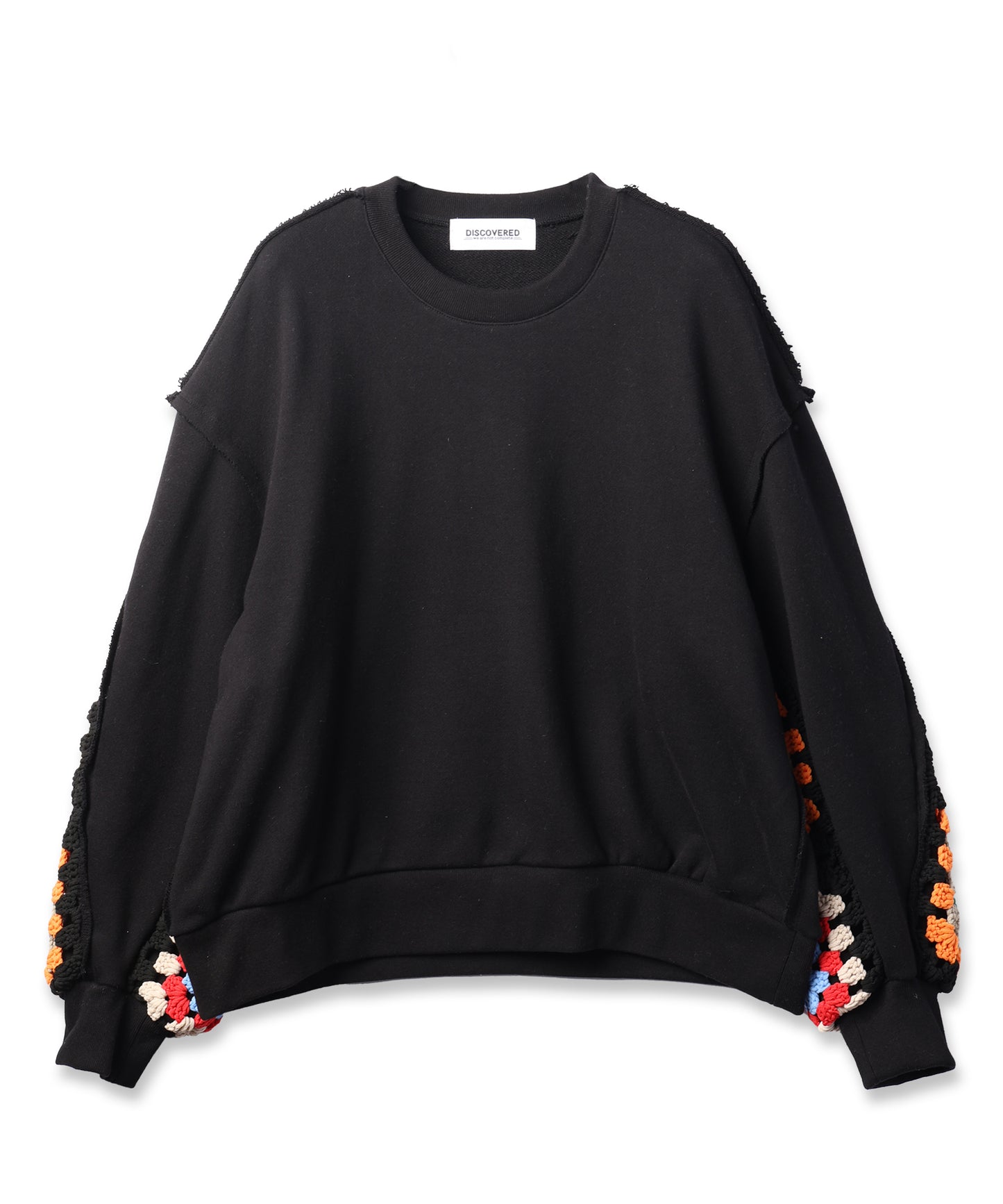 CROCHET SLEEVE SWEAT