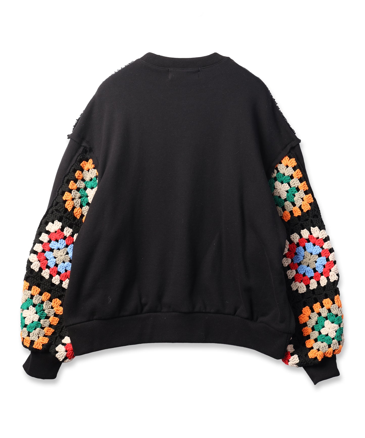 CROCHET SLEEVE SWEAT