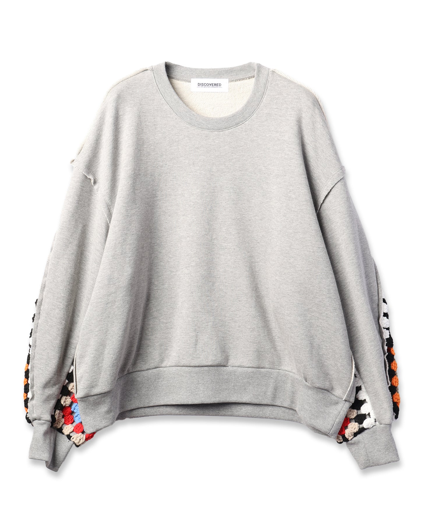CROCHET SLEEVE SWEAT