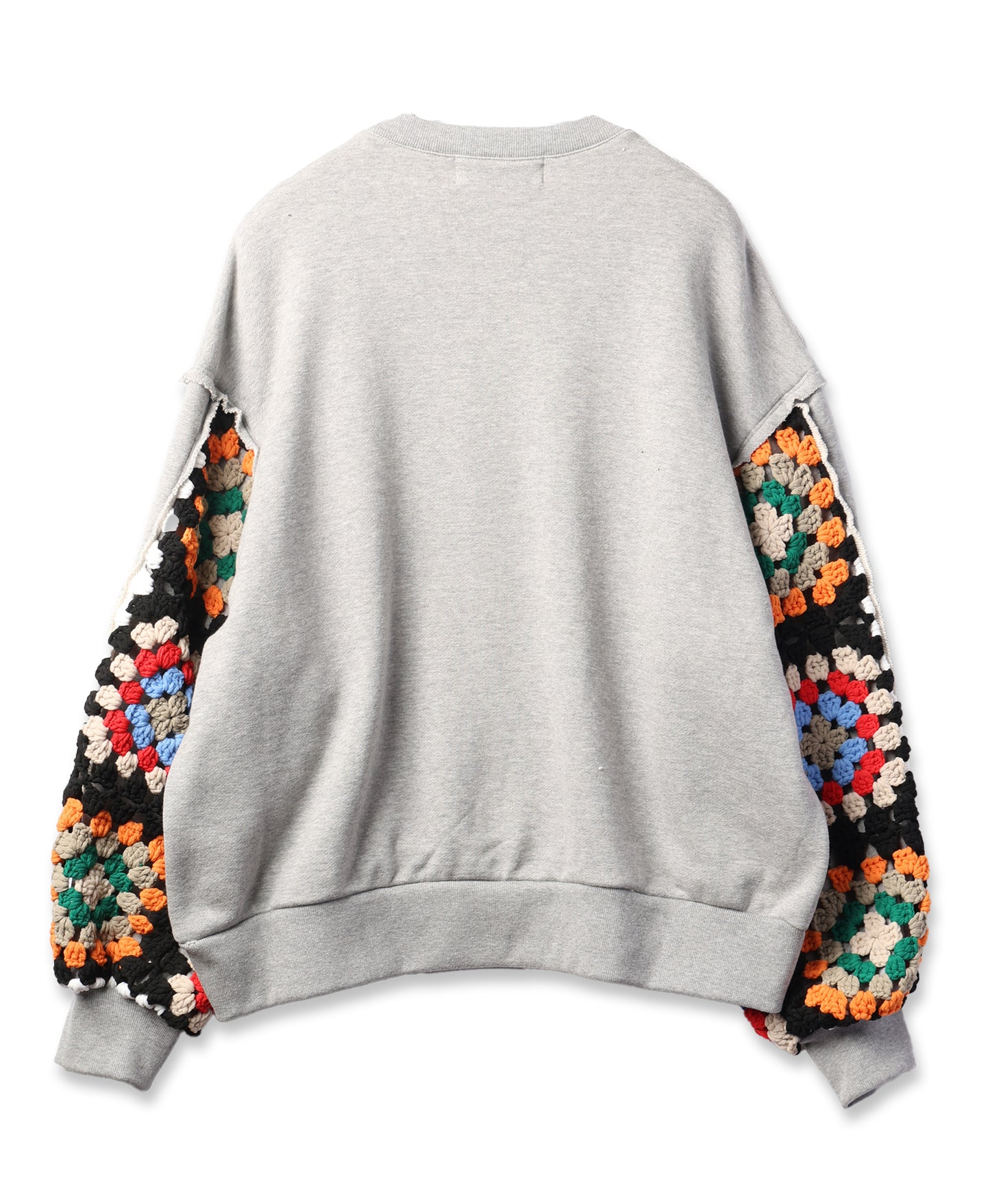 CROCHET SLEEVE SWEAT