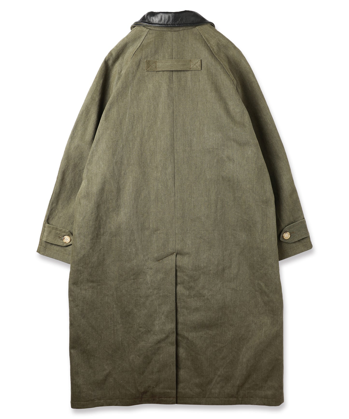 LEATHER COLLAR FADE OVER COAT