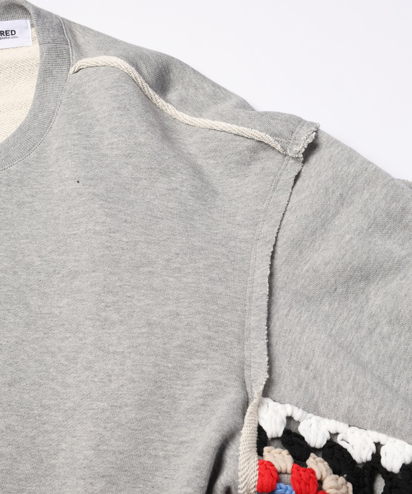 CROCHET SLEEVE SWEAT
