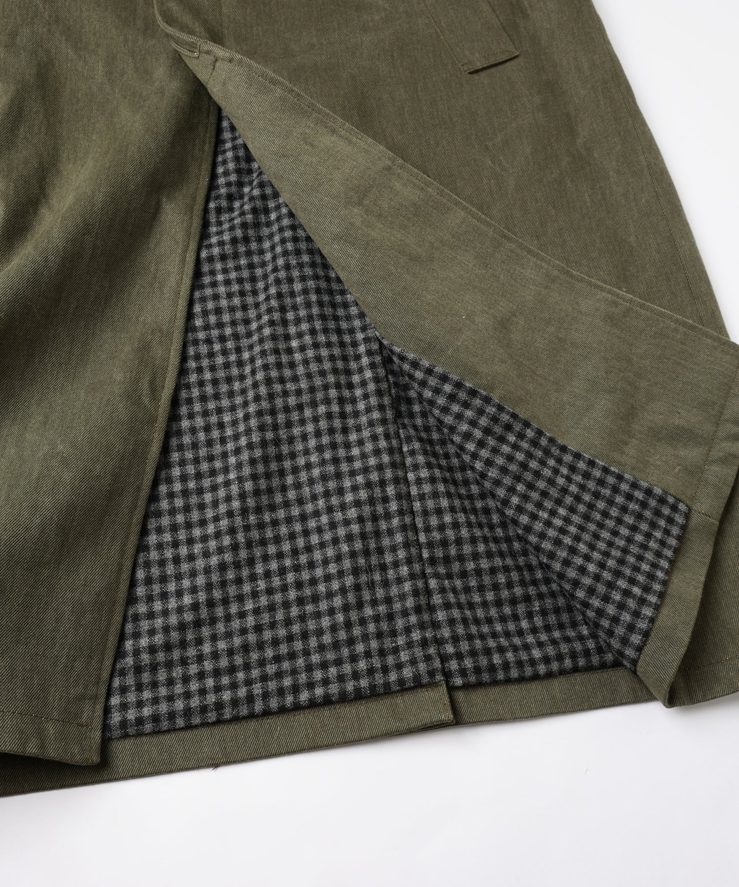 LEATHER COLLAR FADE OVER COAT