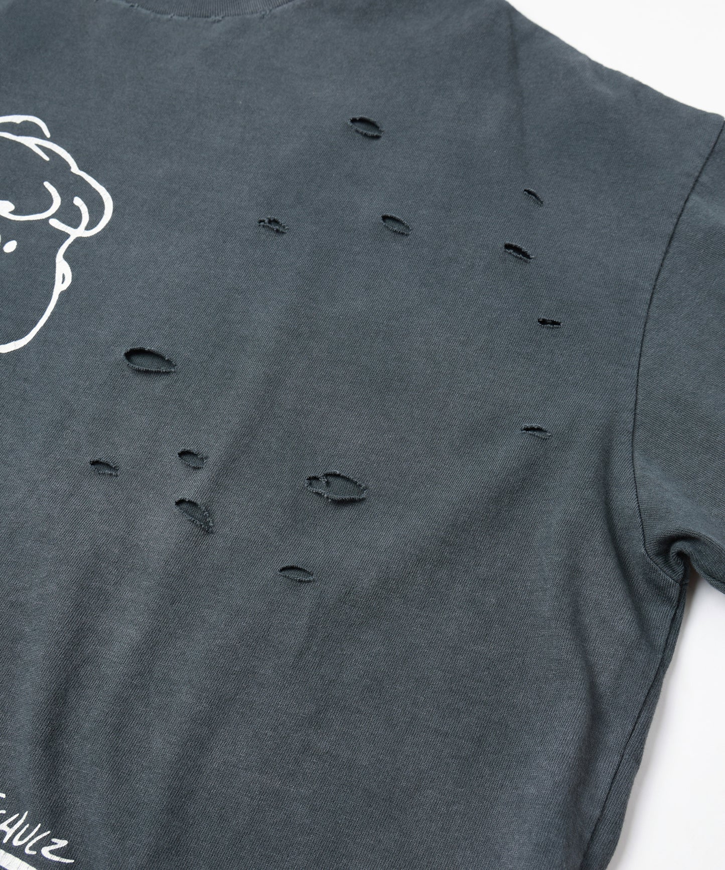 PEANUTSxDISCOVERED DAMAGE PIGMENT DYED TEE