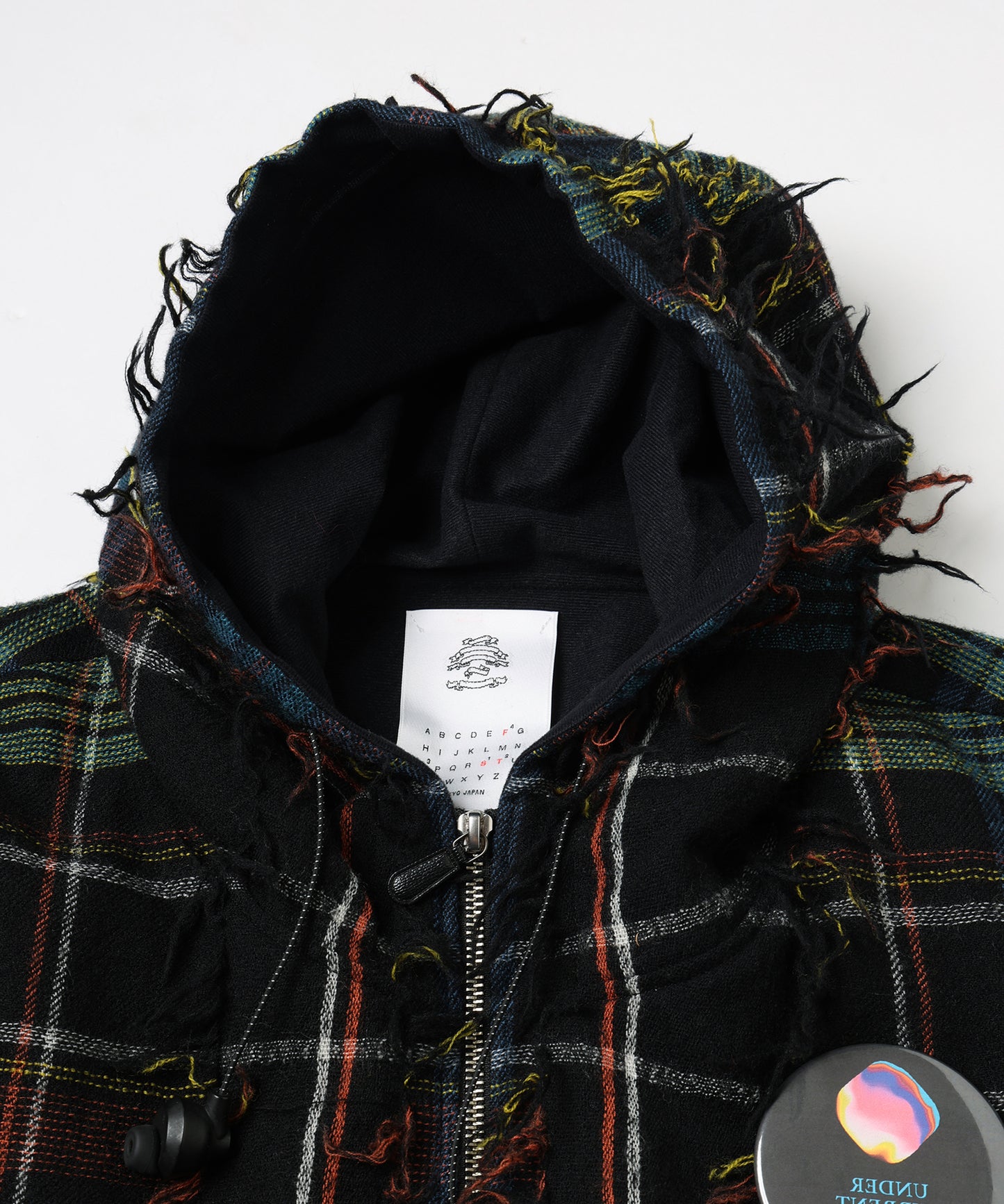 FRINGE WOOL MIX HOODED BLOUSON