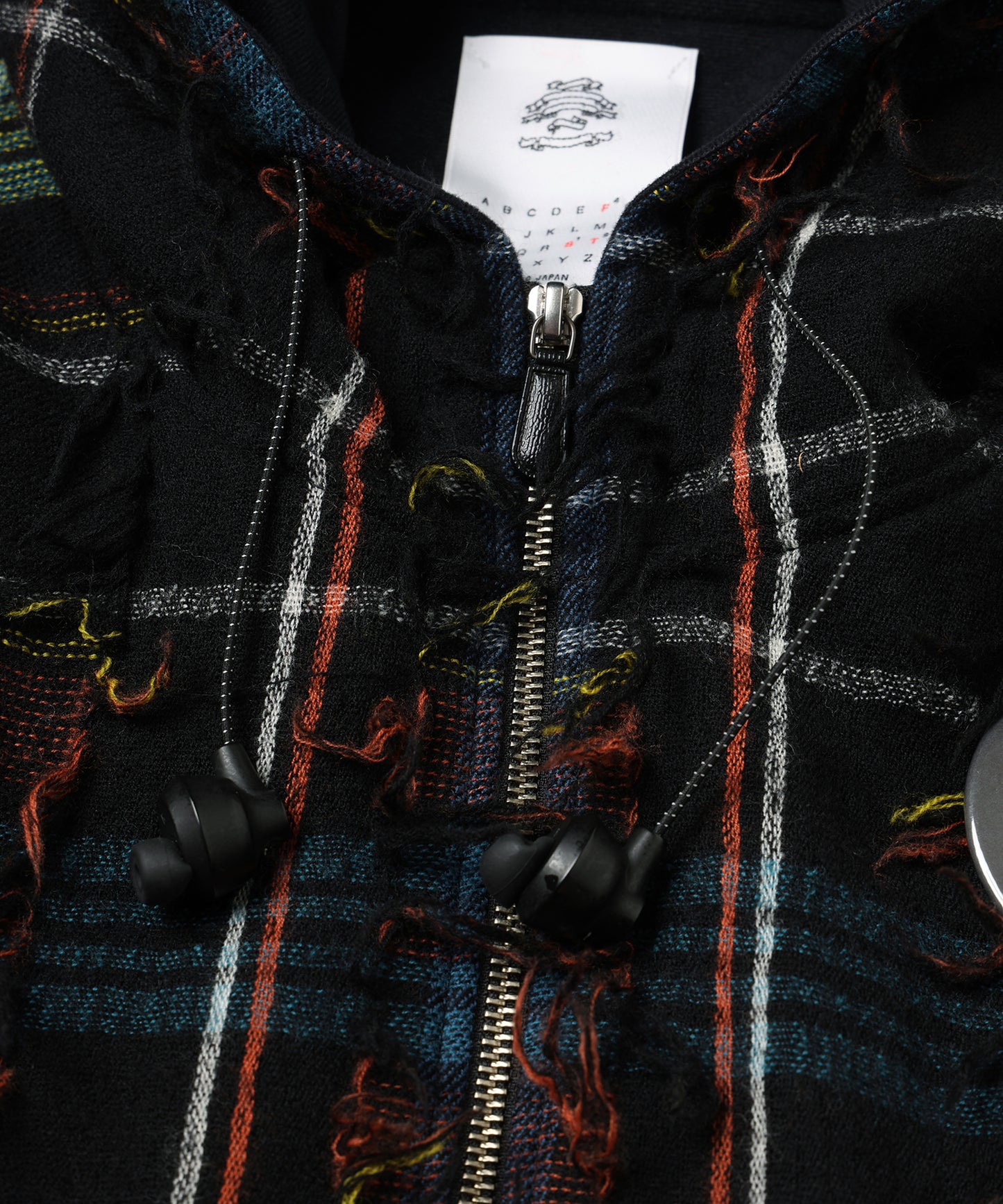 FRINGE WOOL MIX HOODED BLOUSON