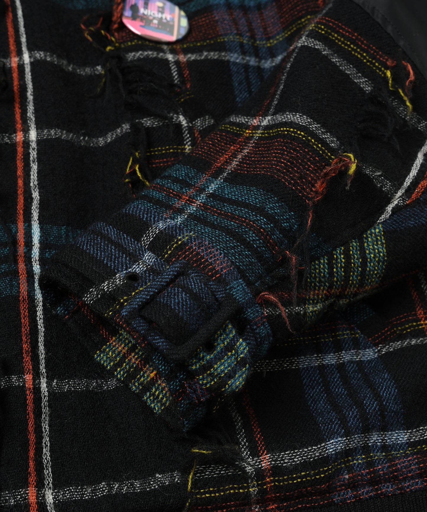 FRINGE WOOL MIX HOODED BLOUSON