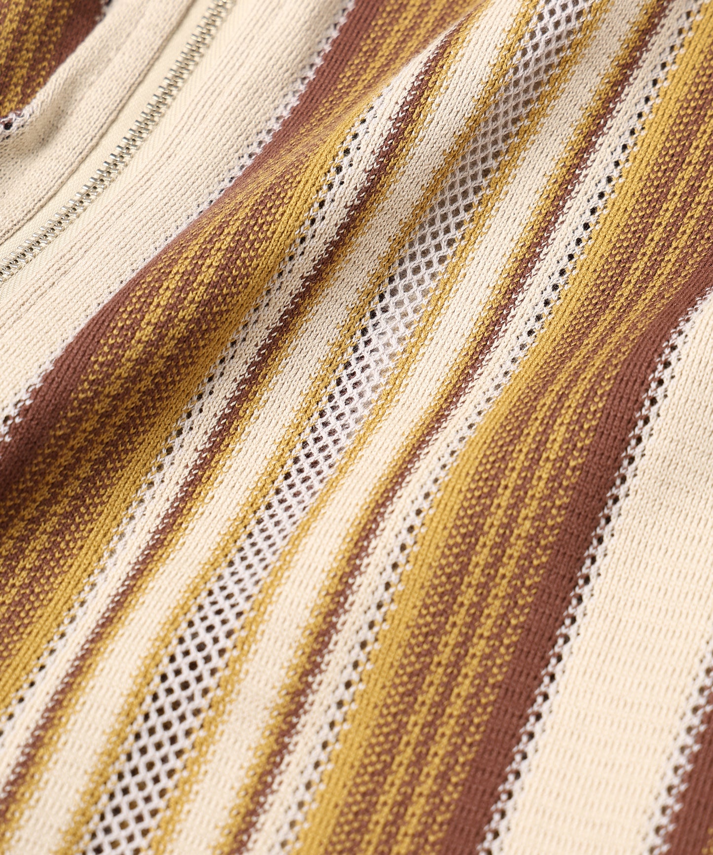 HALF ZIP STRIPE S/S SHIRT