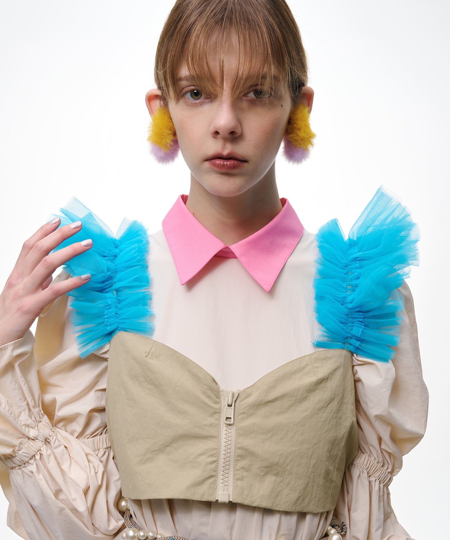 BICOLOR FUR EAR CUFF 【納期9月下旬】