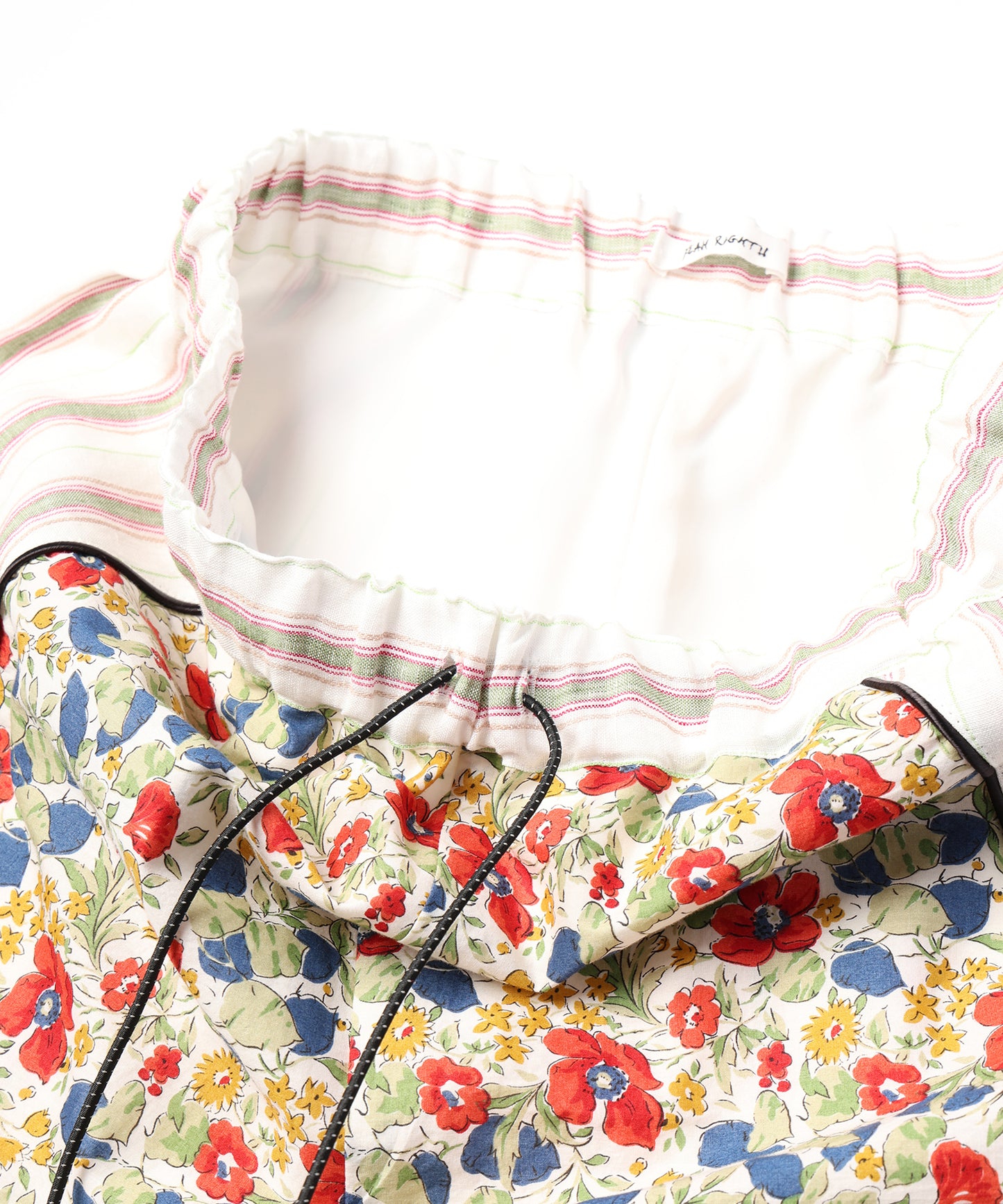 ANLIO × YEAH RIGHT!! Patchwork Wide Easy Pants (Stripe)