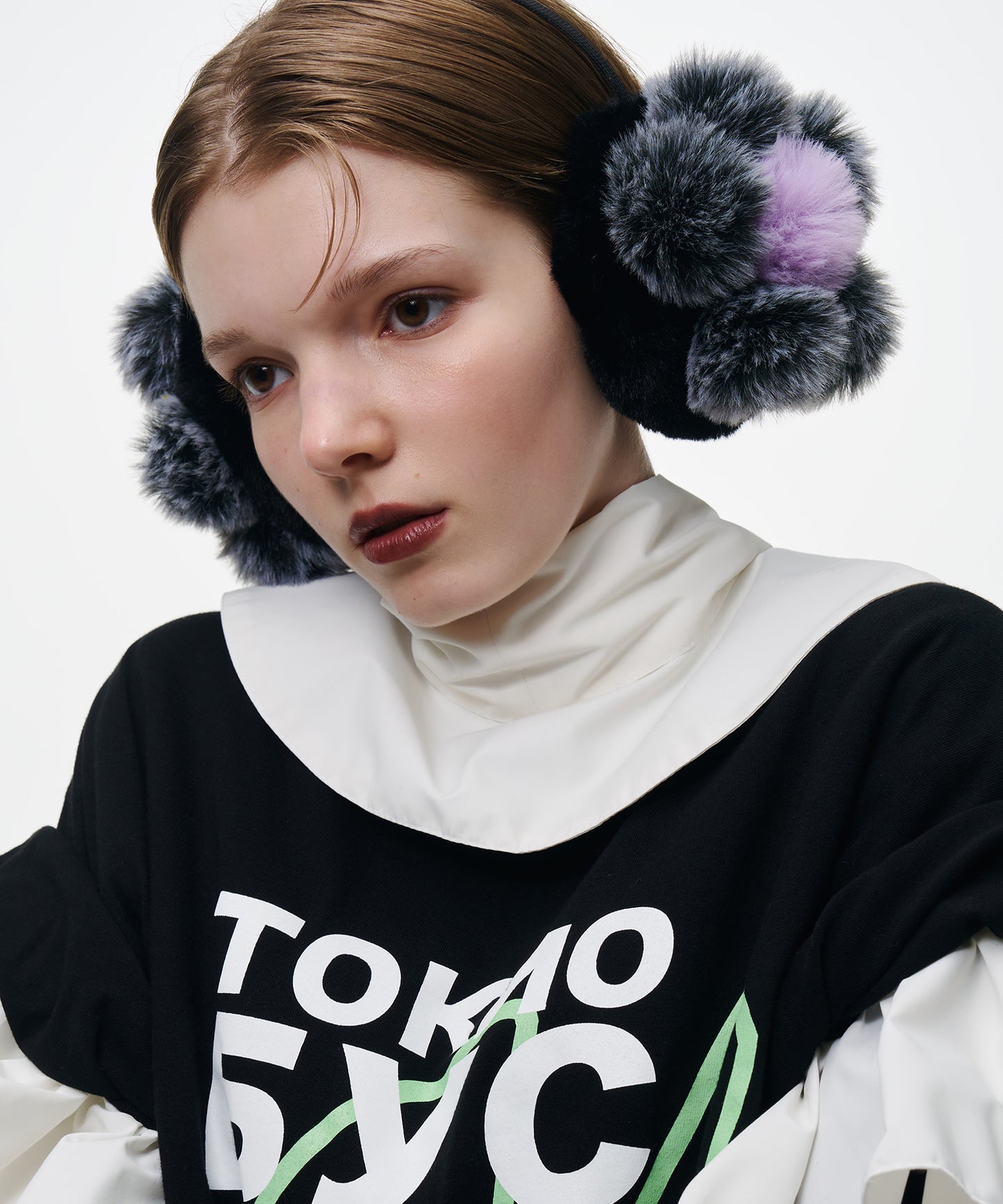 FLOWER FUR EARMUFFS