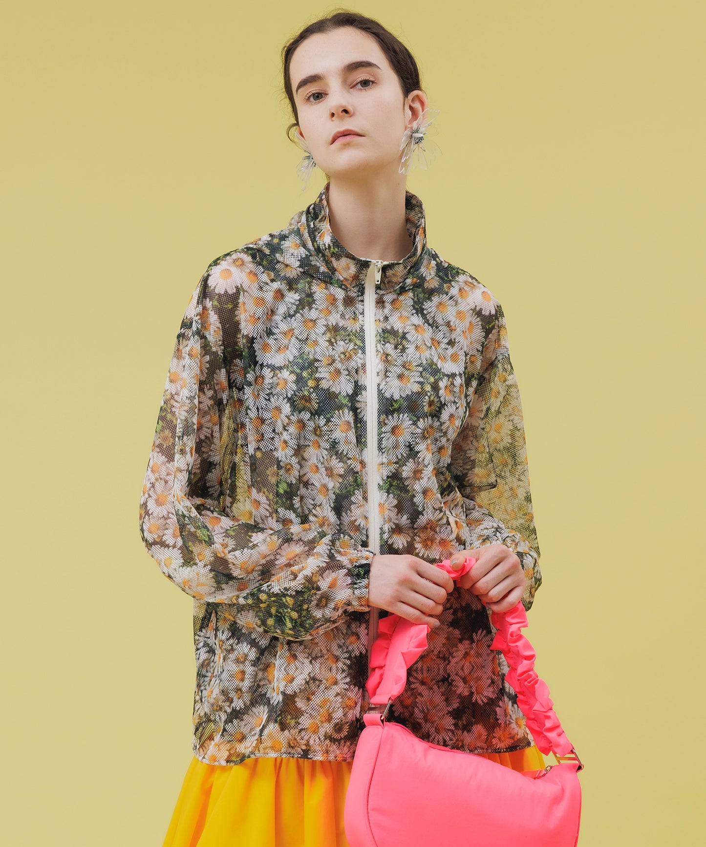 PRINT MESH ZIPUP PARKA【納期4月中旬】