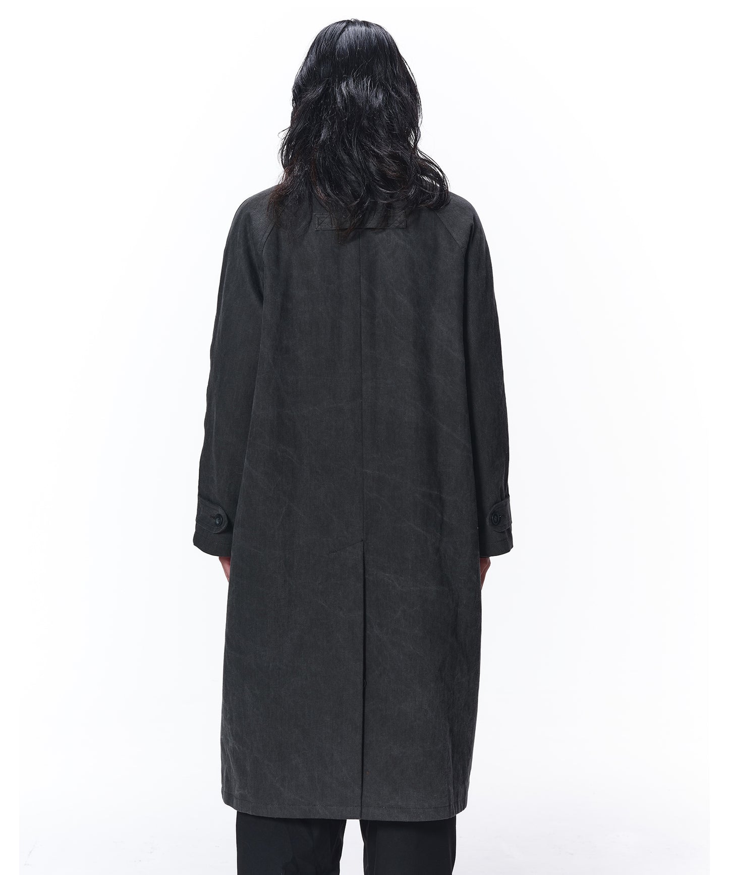 LEATHER COLLAR FADE OVER COAT