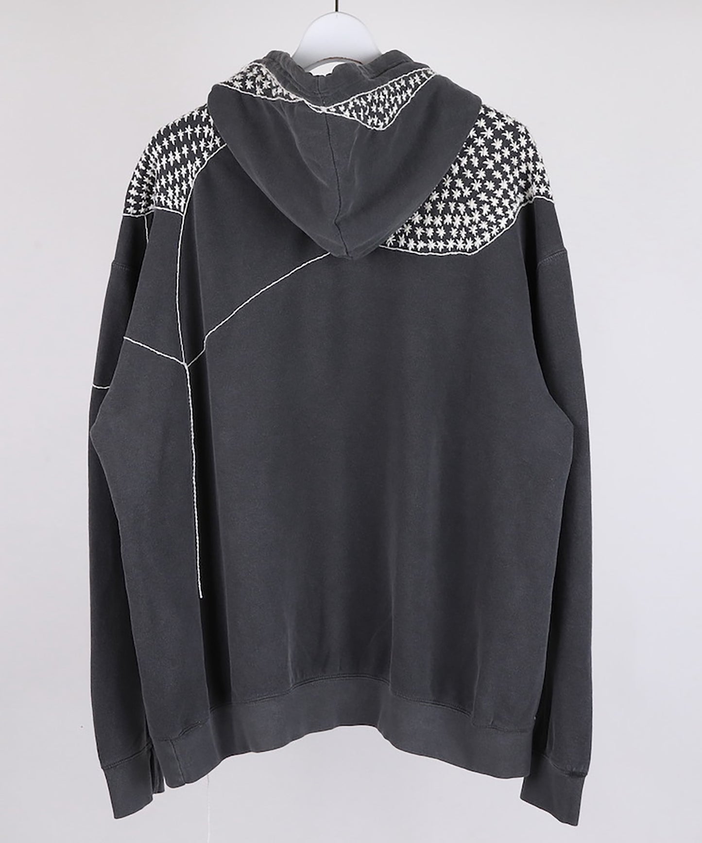 SASHIKO DAMAGE PULLOVER HOODIE