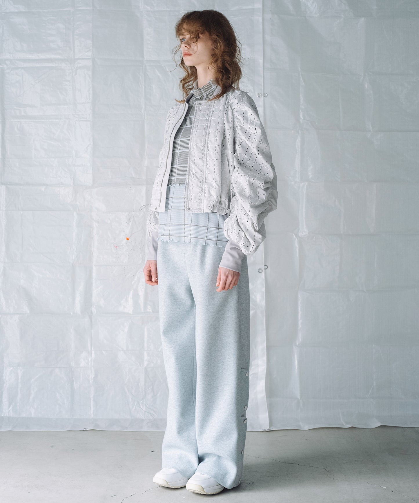 CHECK LACE BLOUSON / チェックレース ブルゾン 【納期8月中旬】