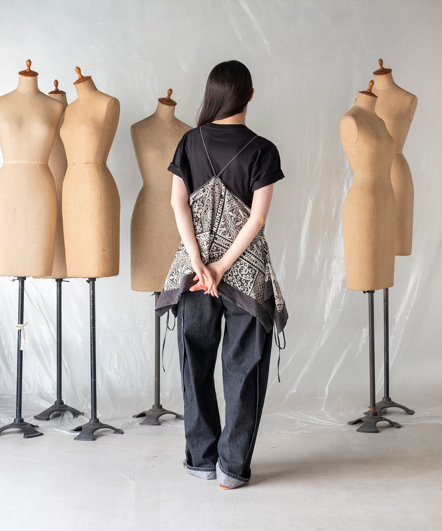LACE COLLAGE CAMISOLE / レースコラージュキャミソール【商品納期 1月下旬】