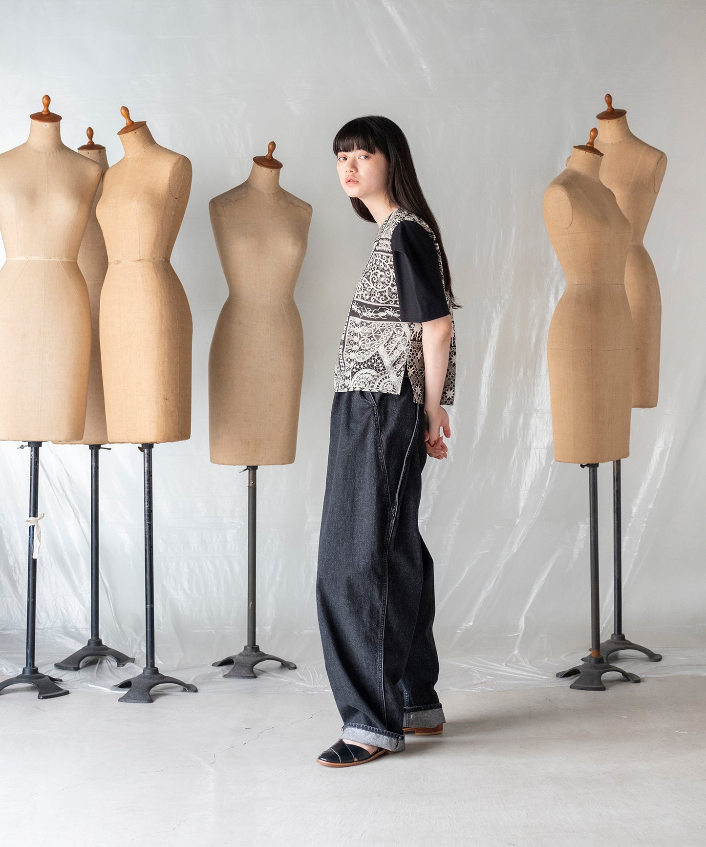 LACE COLLAGE TOPS / レースコラージュトップス【商品納期 1月下旬】