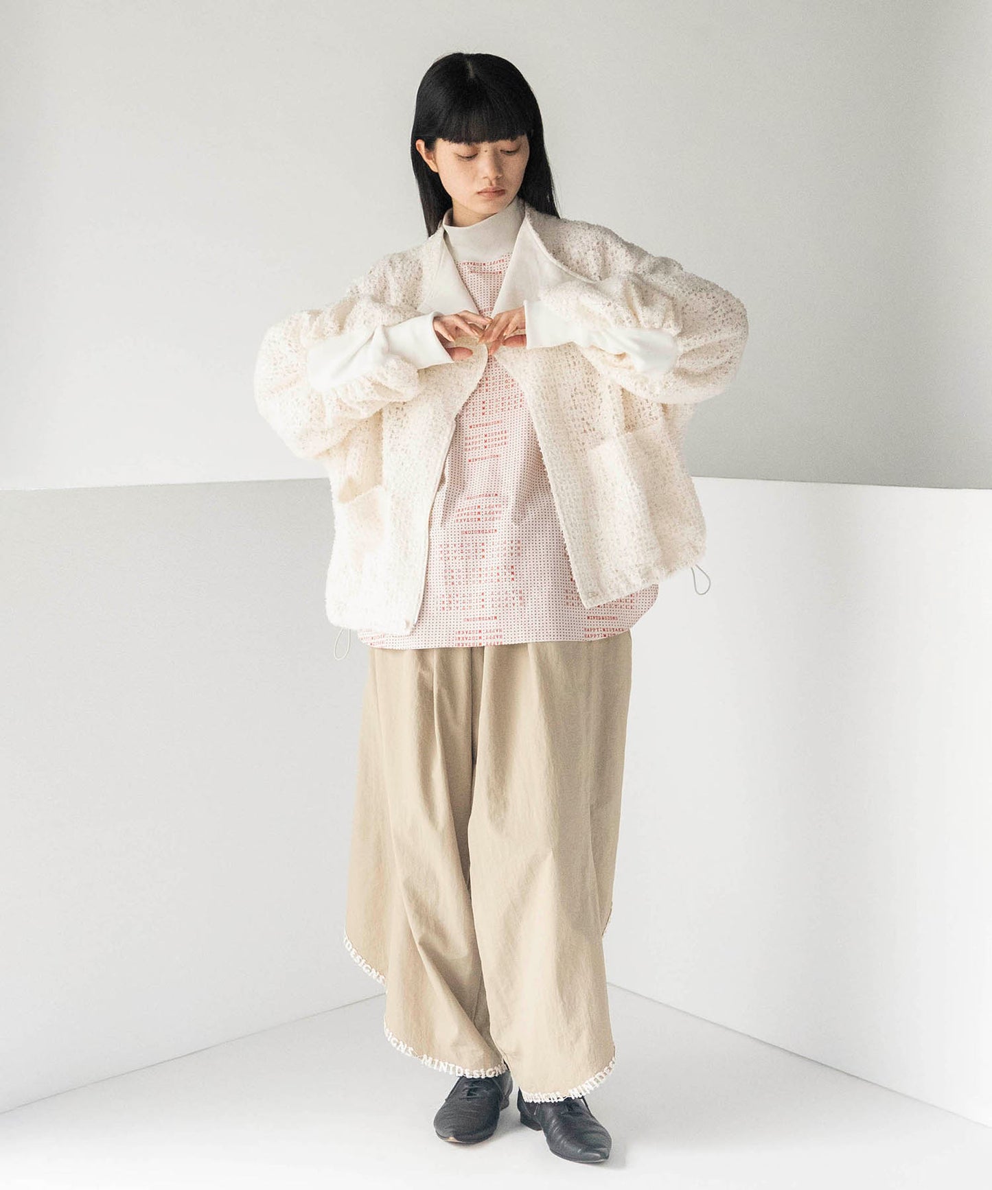 FEATHER LACE BLOUSON