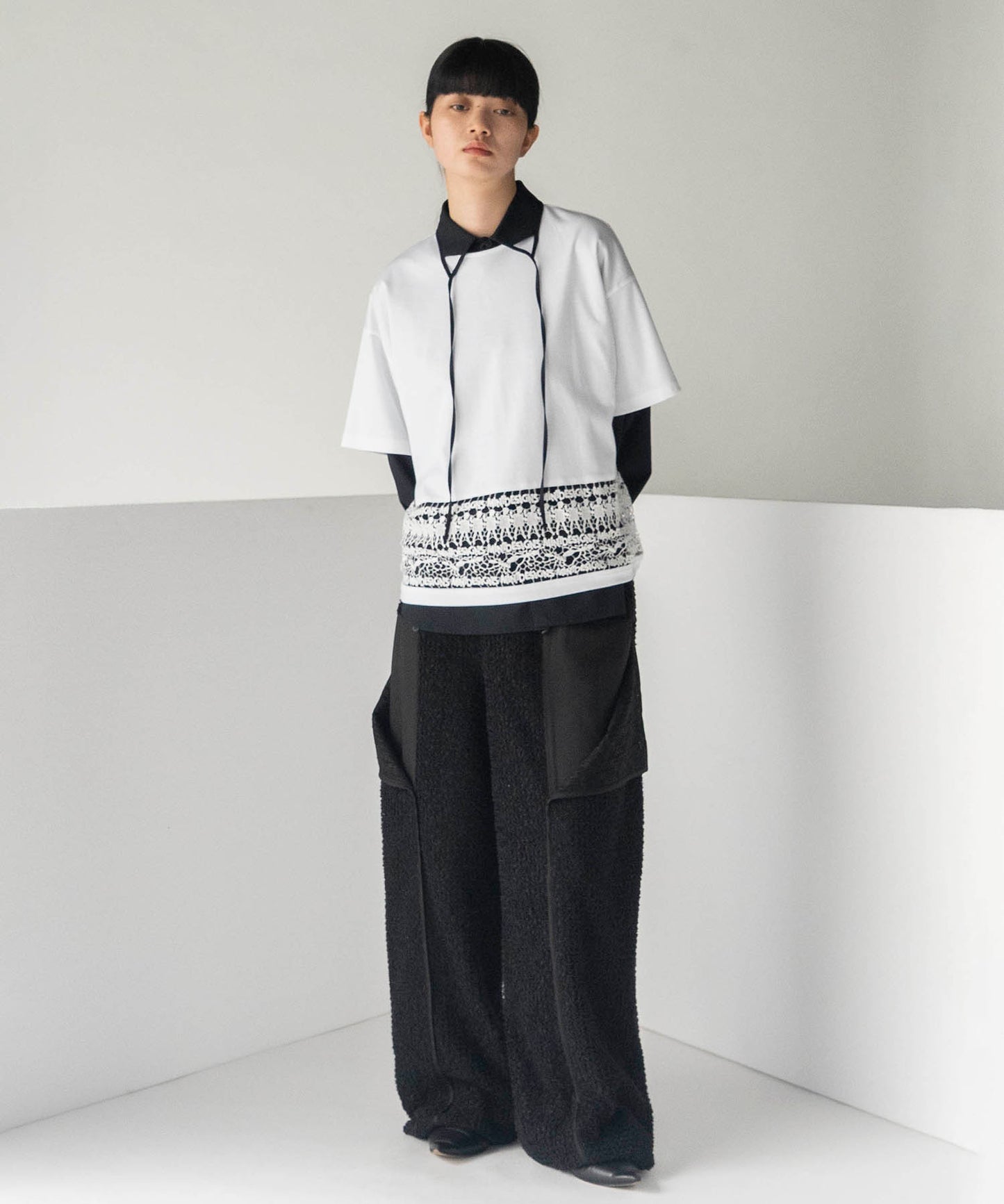 NEGATIVE SPACE COLLAR SHIRT 【納期5月下旬】