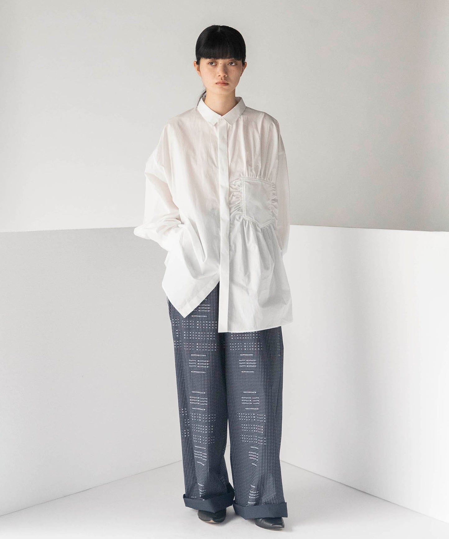DOT TYPE GATHER PANTS