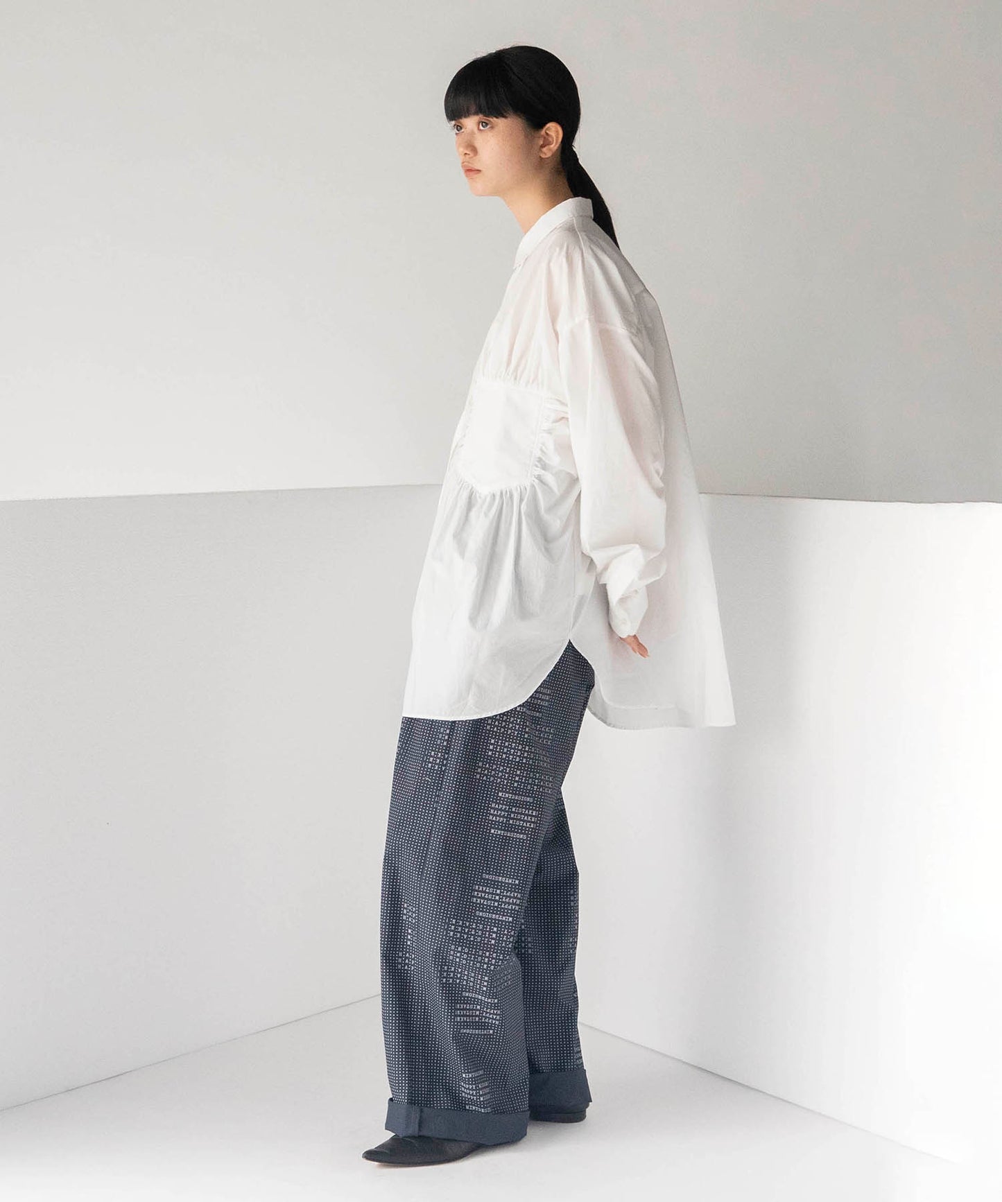 DOT TYPE GATHER PANTS