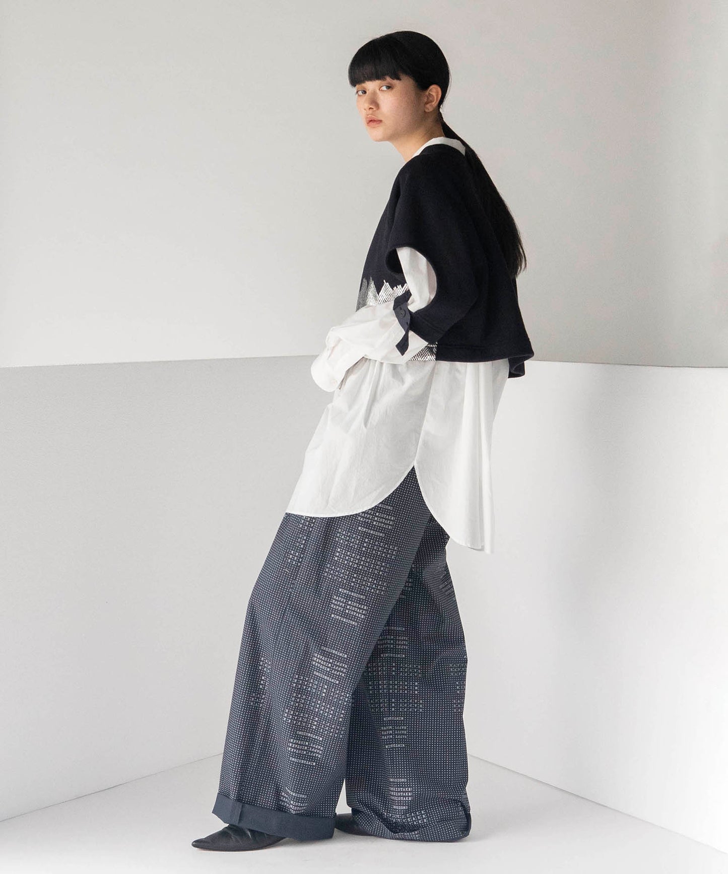 DOT TYPE GATHER PANTS