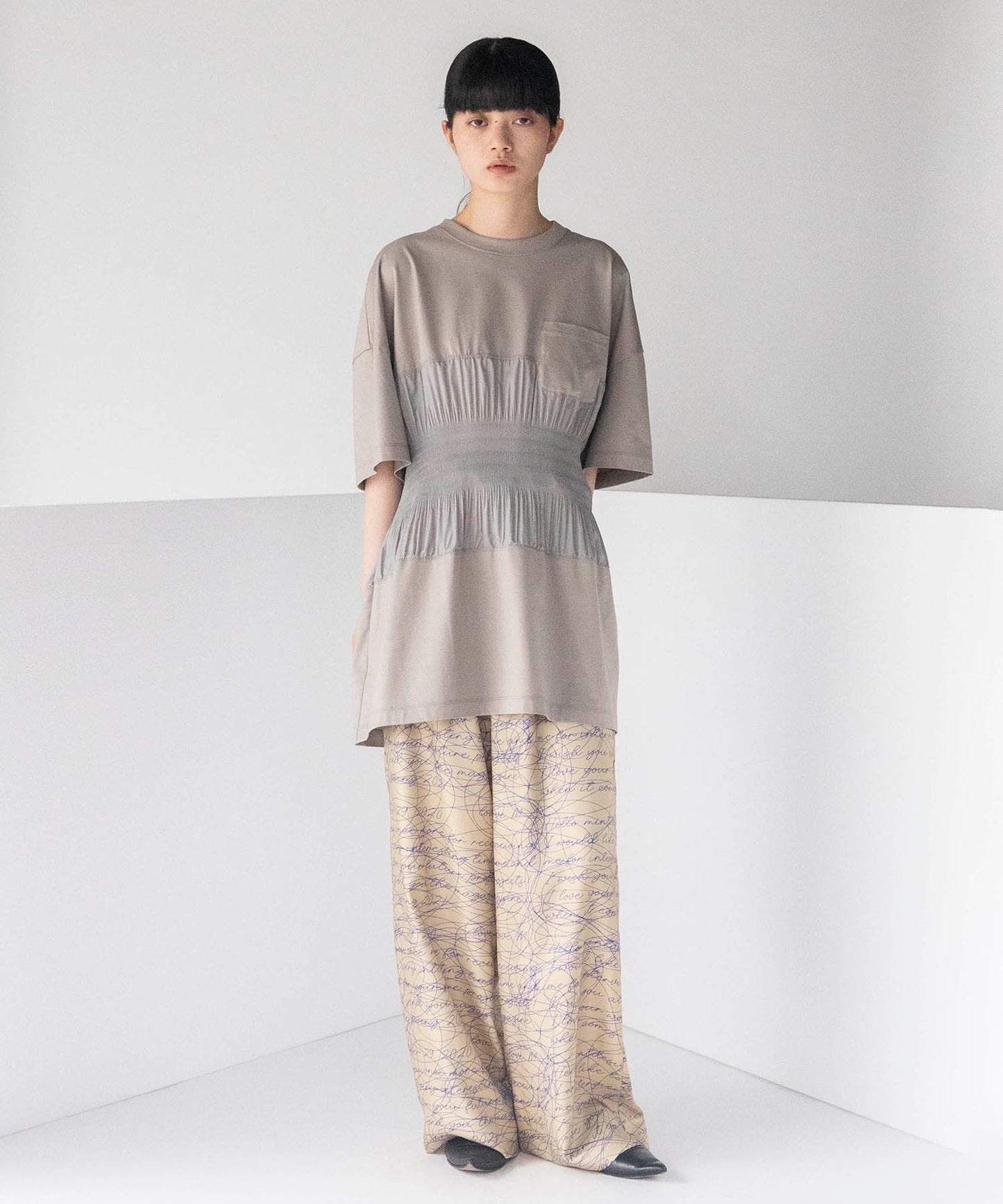 PLEATED T-SHIRT