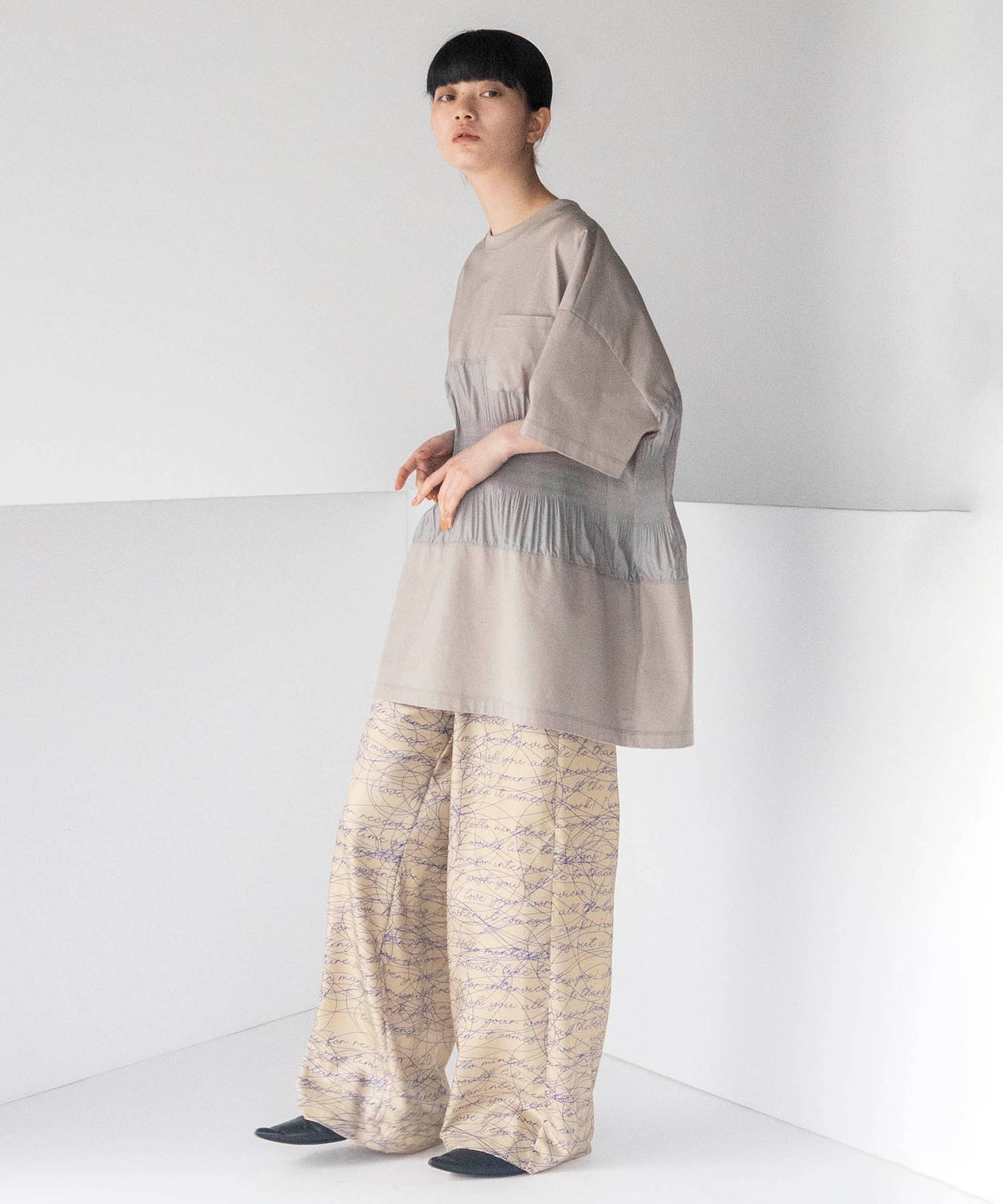 PLEATED T-SHIRT