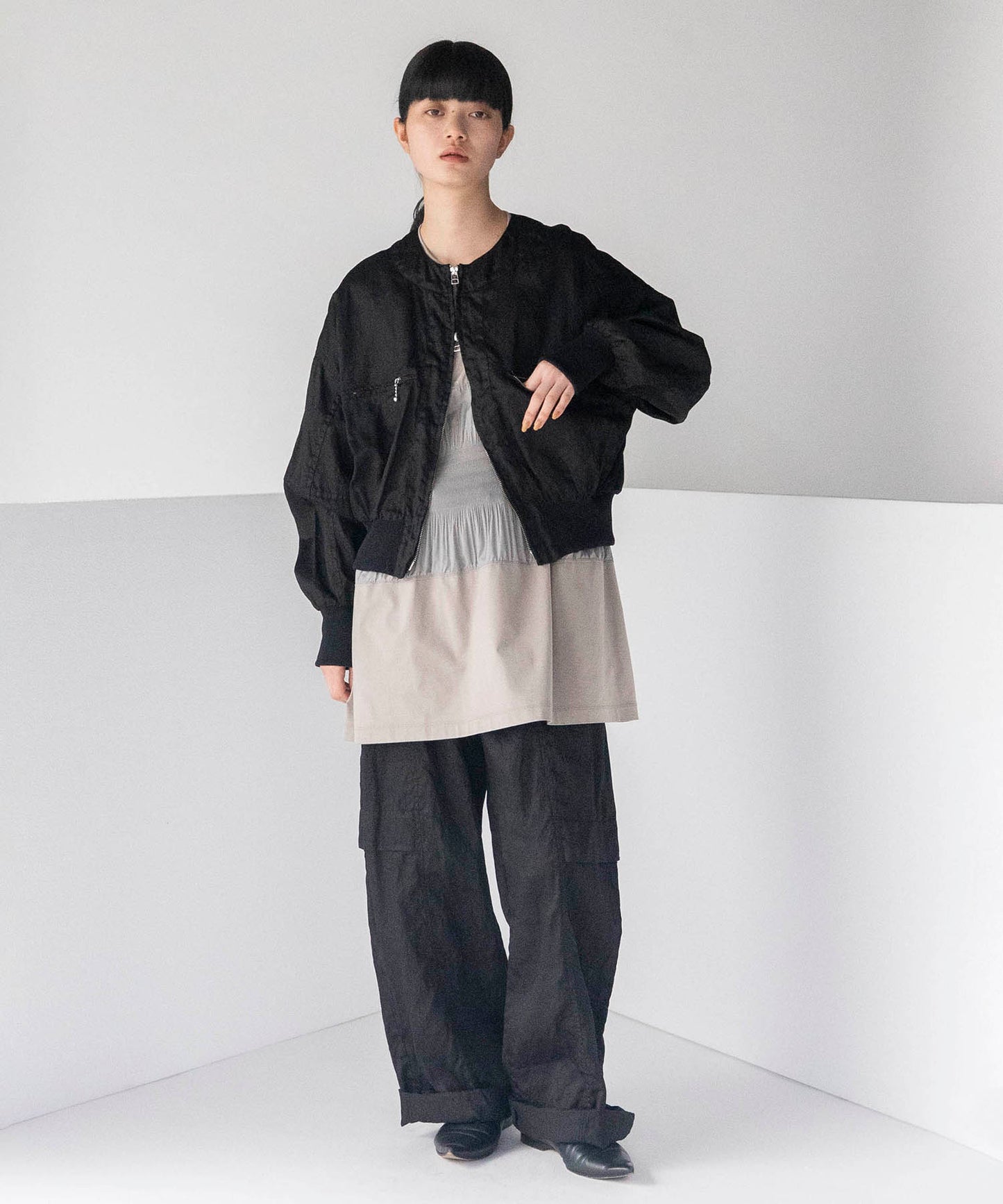 CRASH SATIN SHORT BLOUSON