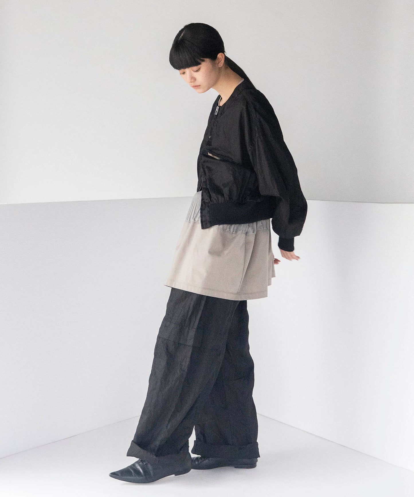 CRASH SATIN SHORT BLOUSON