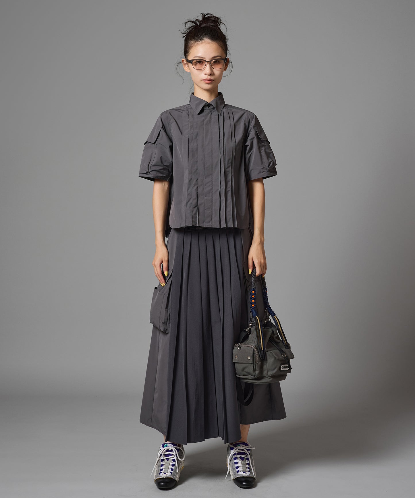 2WAY MULTIPOCKET PLEATS SKIRT