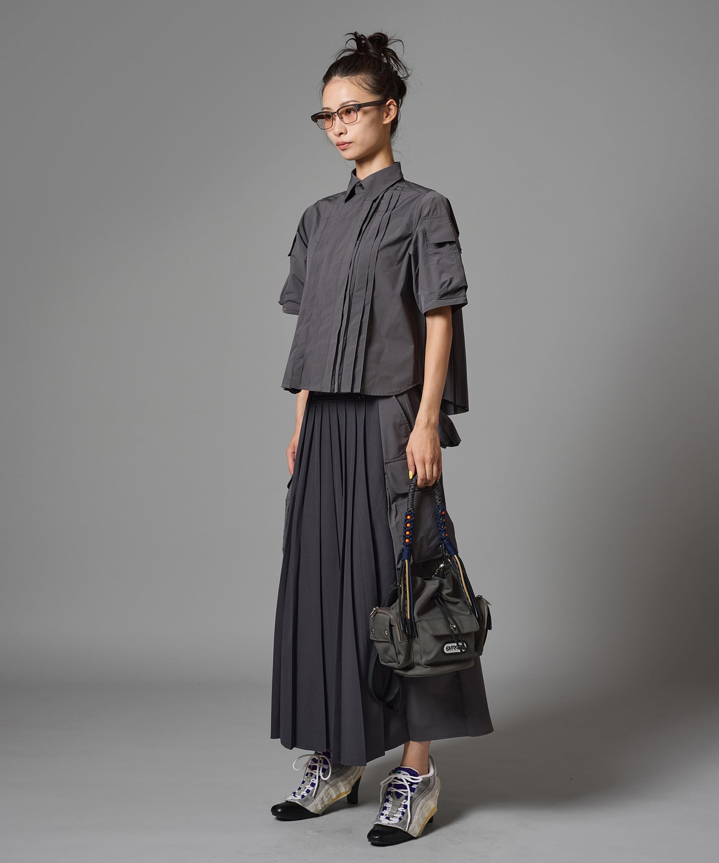 2WAY MULTIPOCKET PLEATS SKIRT