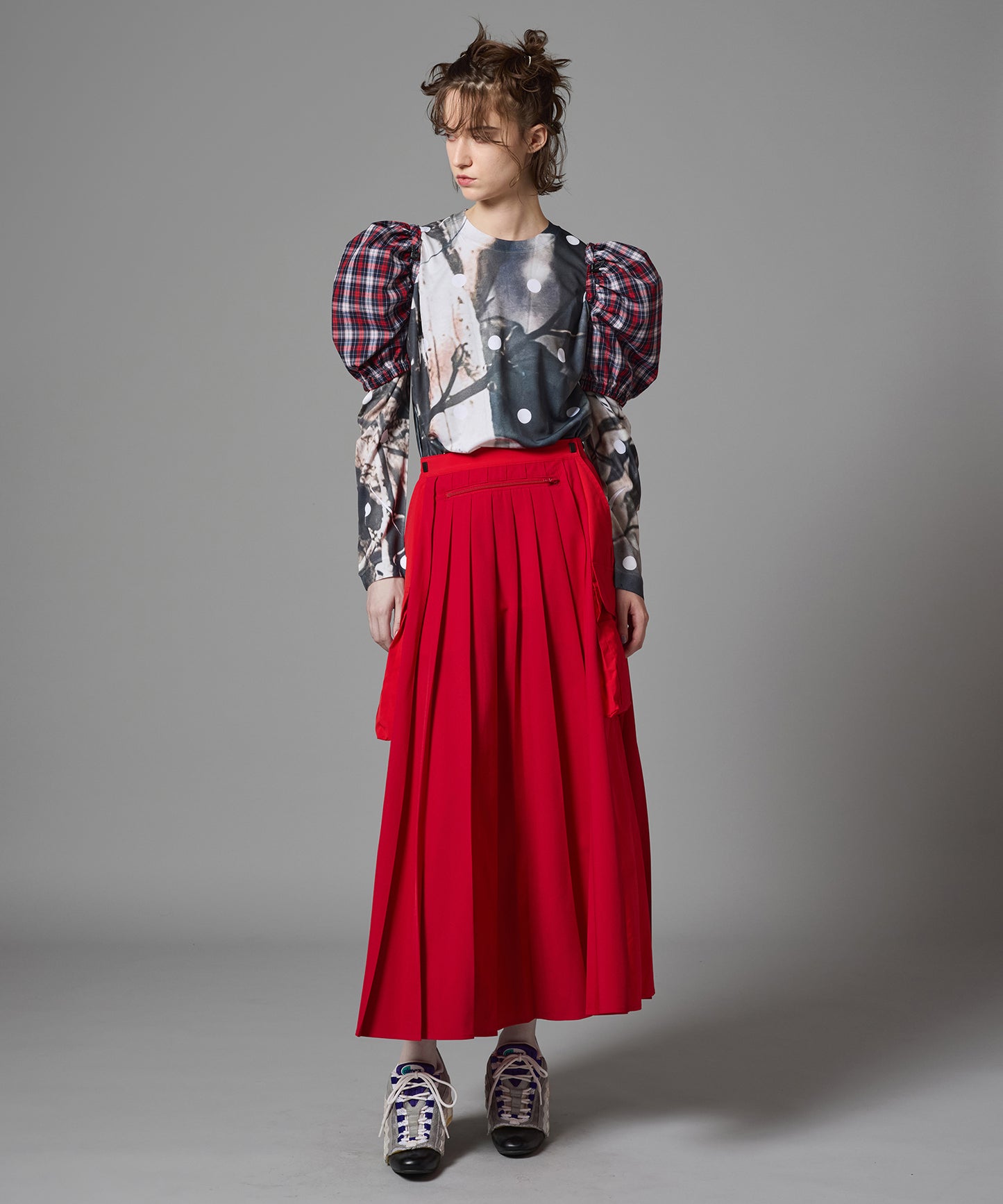 2WAY MULTIPOCKET PLEATS SKIRT