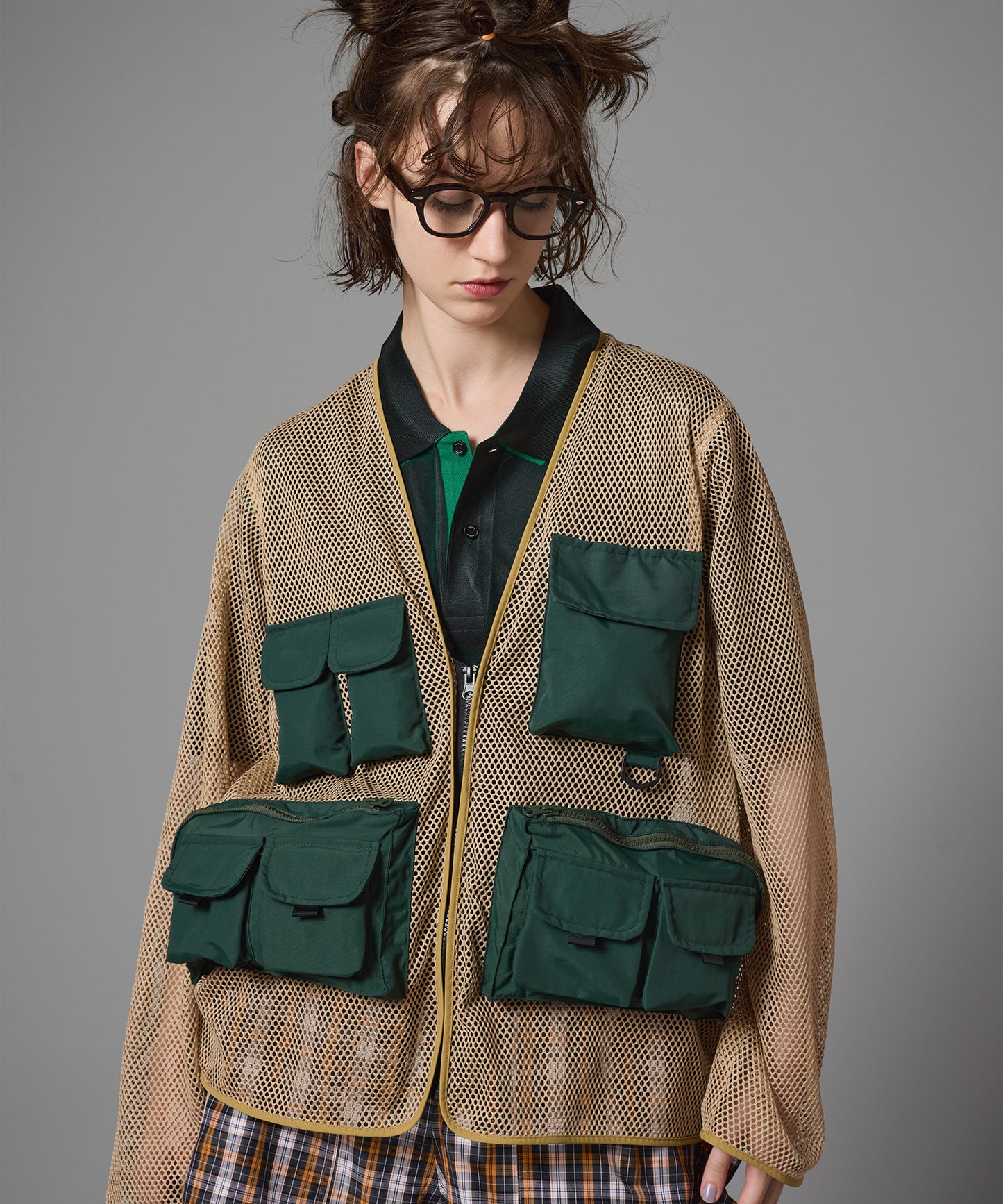 MULTI POCKET MESH JACKET
