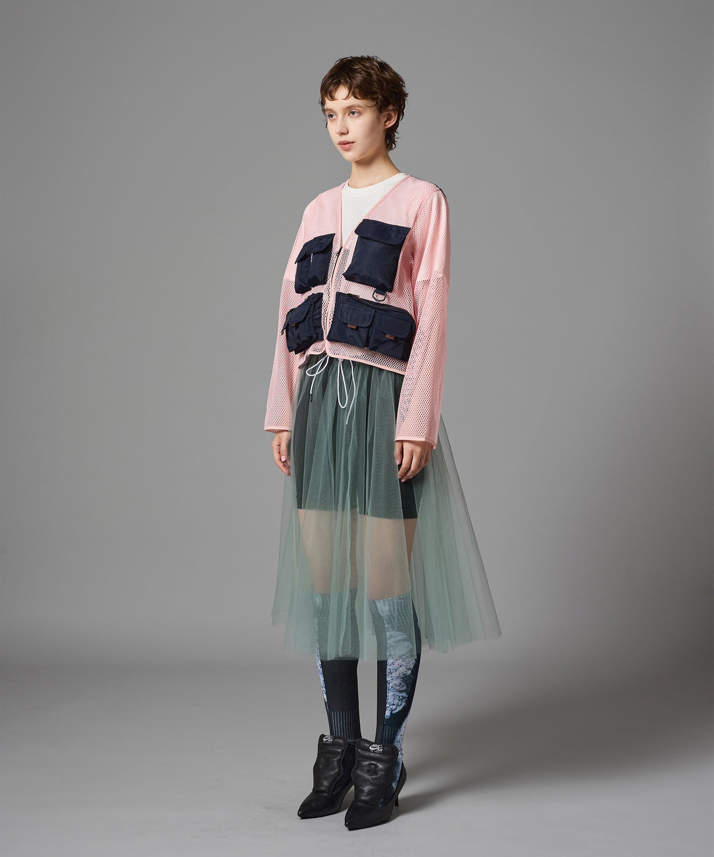 GATHER TULLE ONE-PIECE