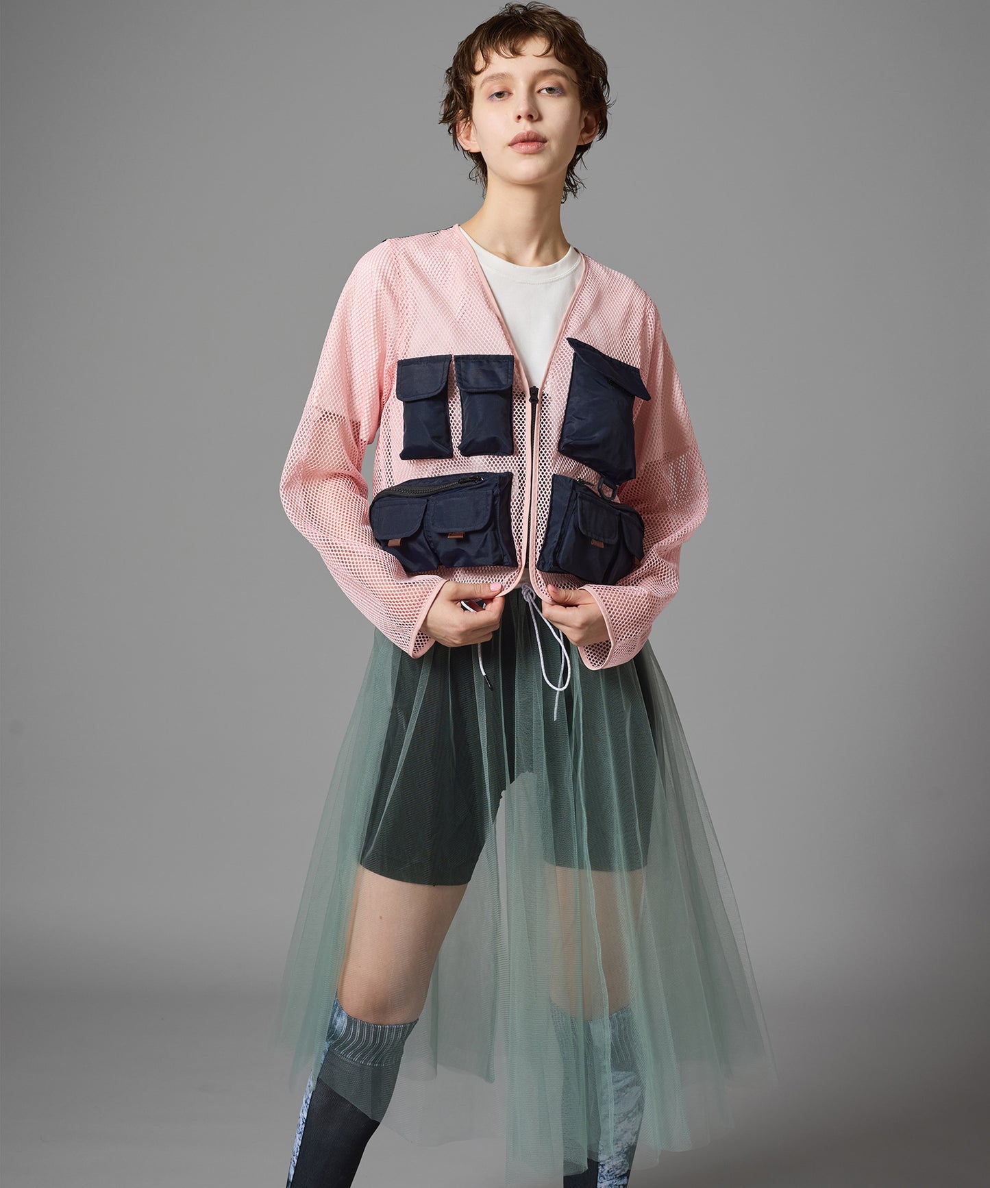 GATHER TULLE ONE-PIECE