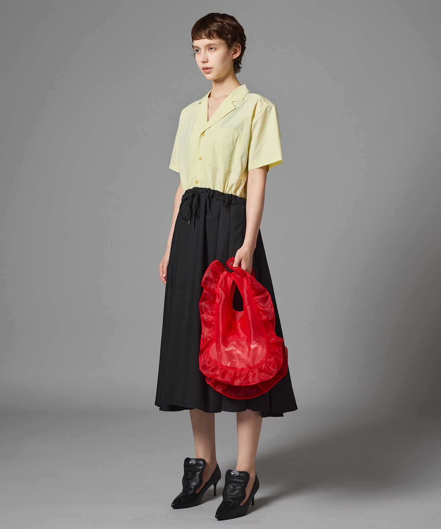 OPENCOLLAR SHIRT ONE-PIECE