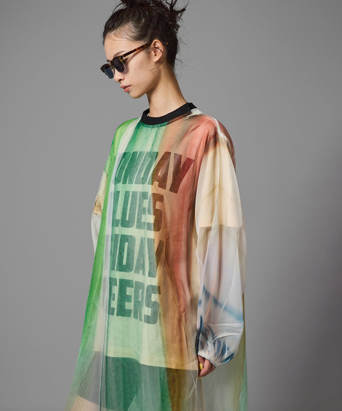 DIRECT PRINT SHEER ONE-PIECE