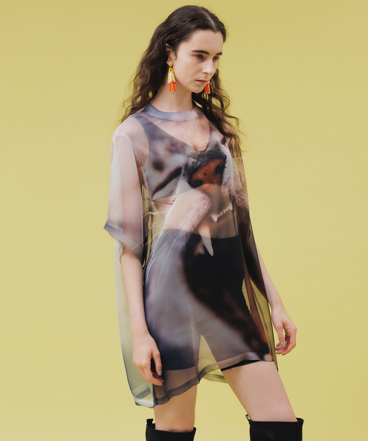 DIRECT PRINT SHEER T-SHIRT【納期4月下旬】