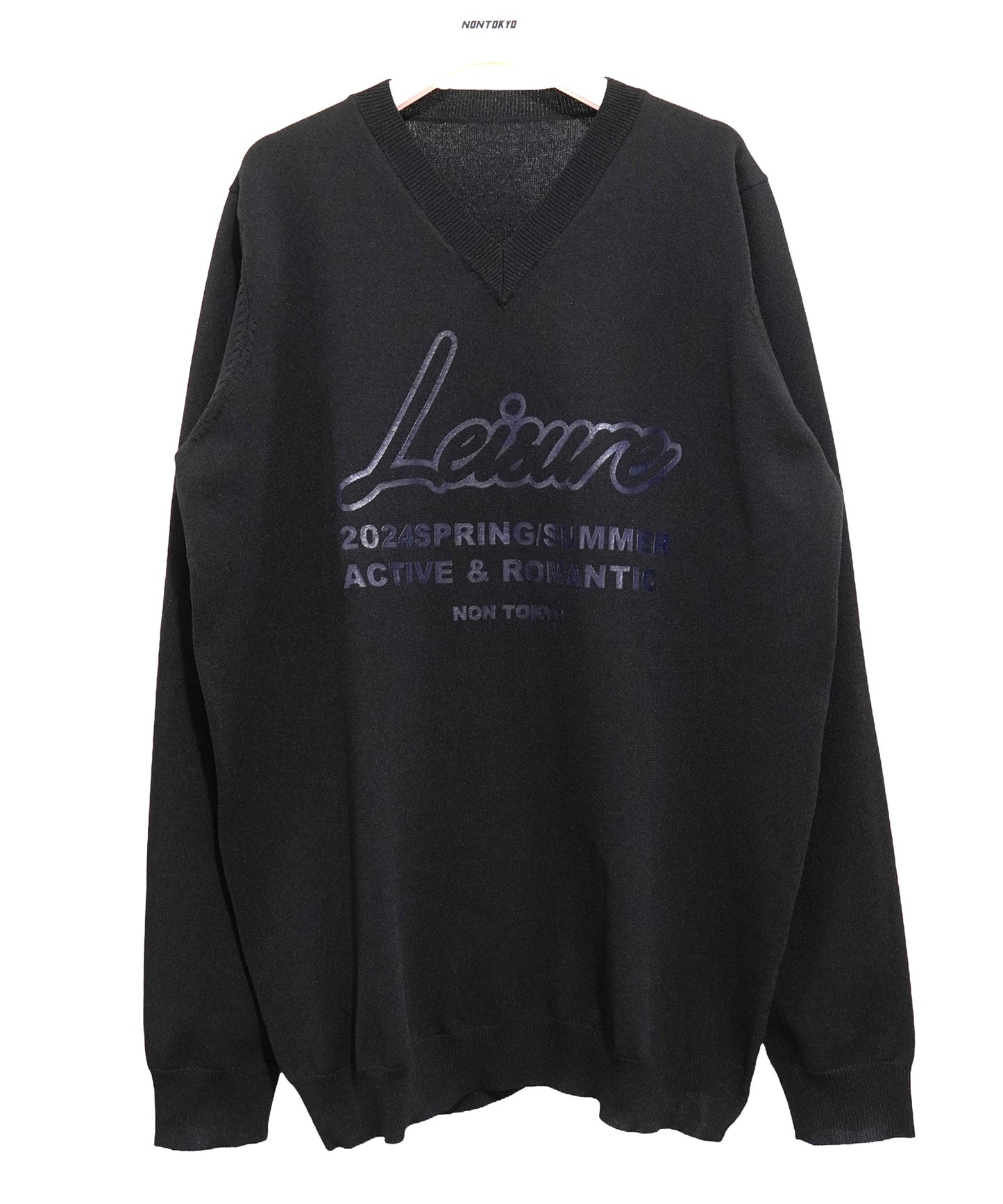 PRINT V-NECK KNIT