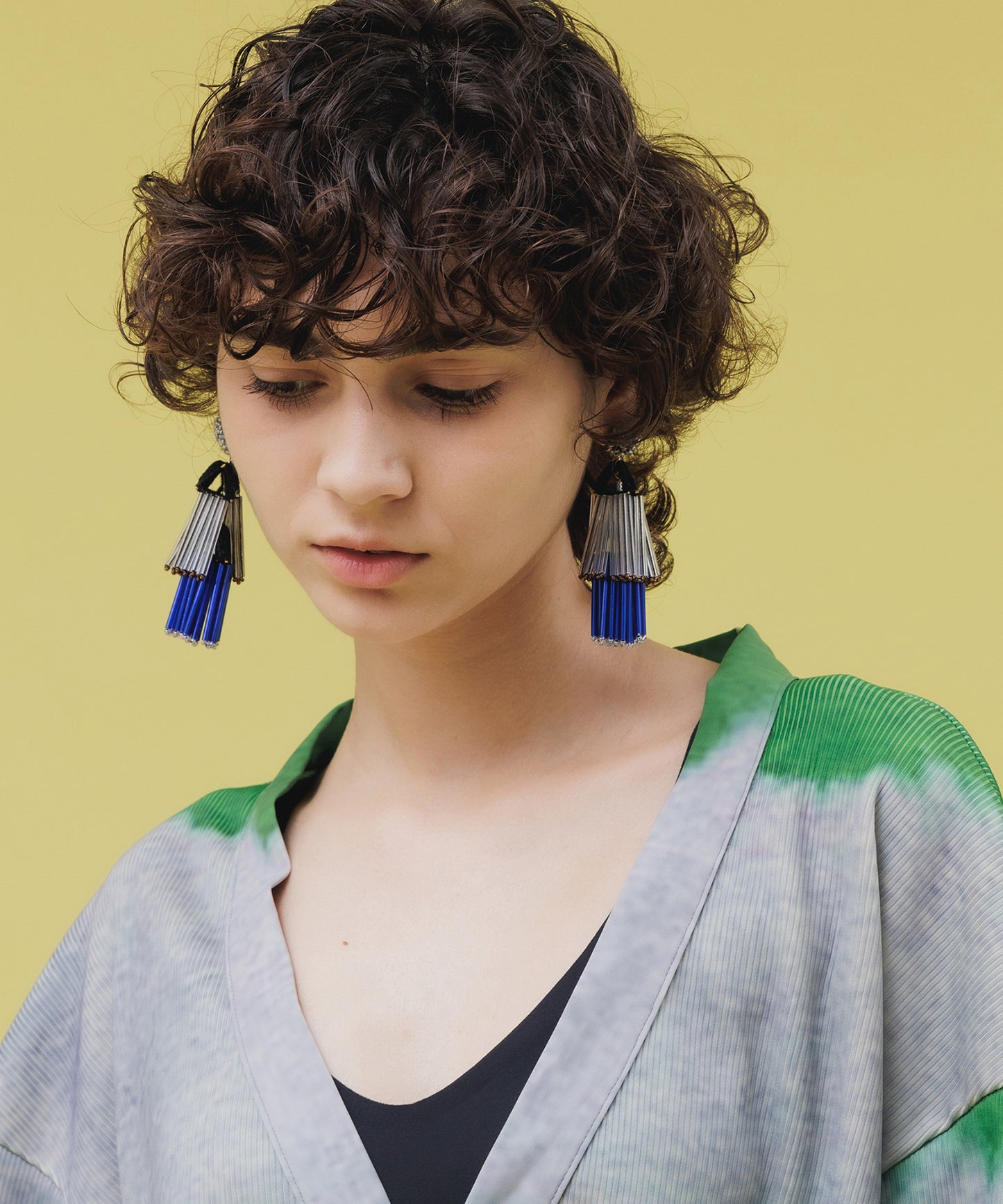 BEADS FRINGE EARRING【納期4月下旬】