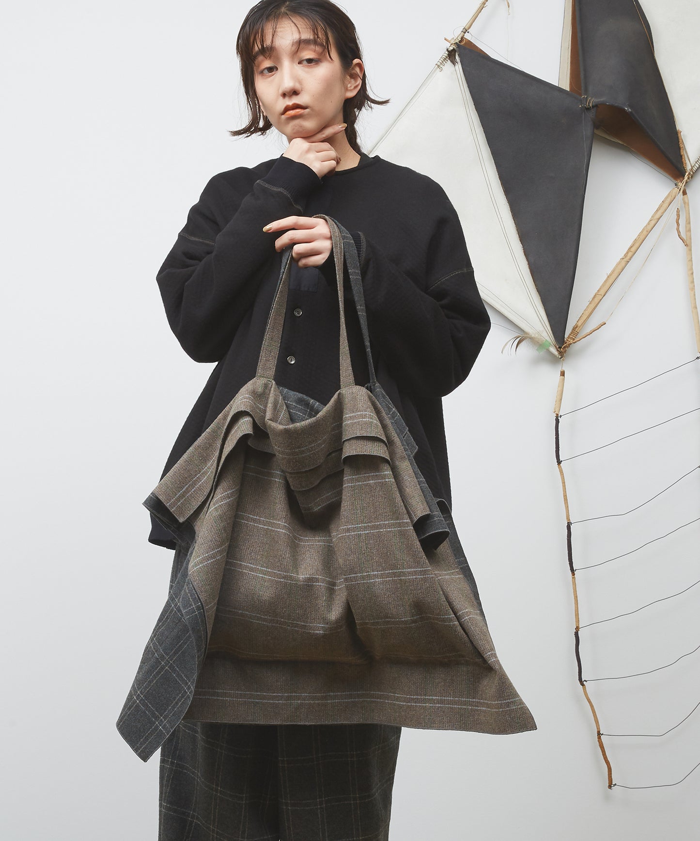 オーバーラップチェックラビオリトートBAG