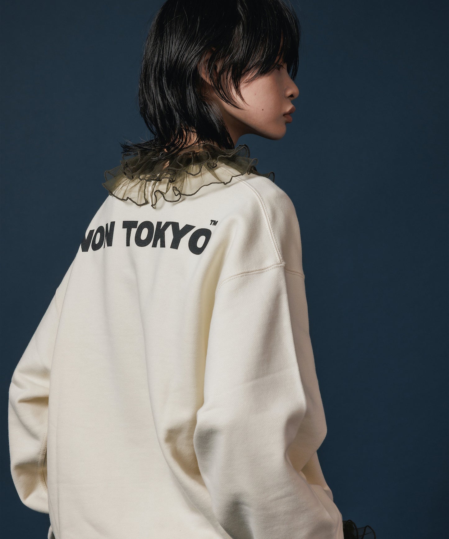 PRINT PULLOVER SWEAT(WAVE)【納期10月下旬】