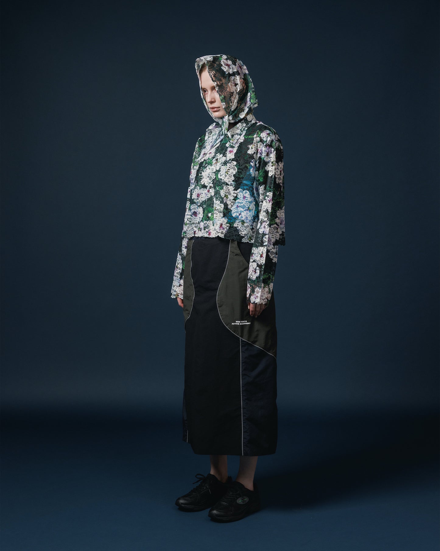 SWITCHING NYLON SKIRT 【納期9月下旬】