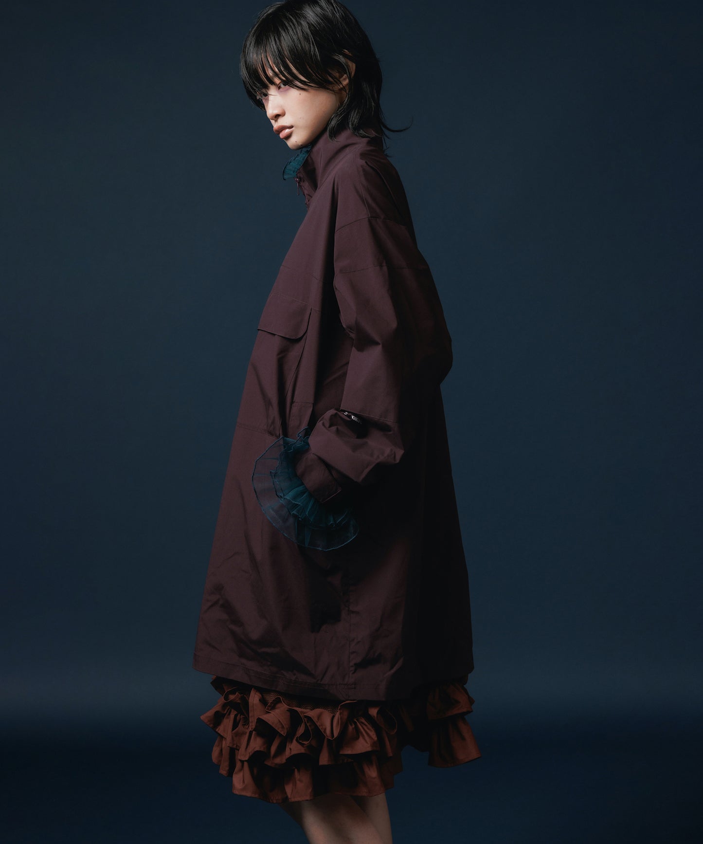 FRILL LAYER NYLONONE-PIECE 【納期9月下旬】
