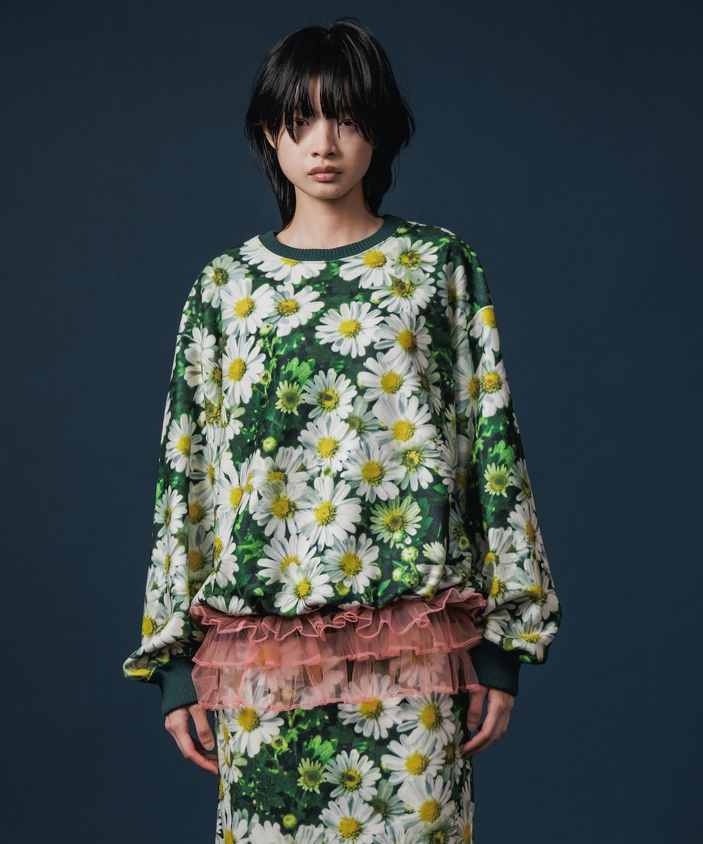 PRINT FLEECE PULLOVER TOP【納期10月下旬】